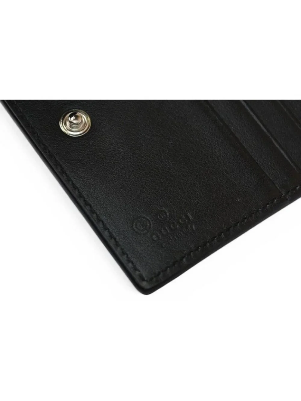 Gucci Mini Wallet Folded Micro Guccissima Black - Picture 6 of 9